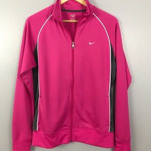 Nike Women’s Pink Zip-up Track Jacket XL EUC